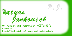matyas jankovich business card